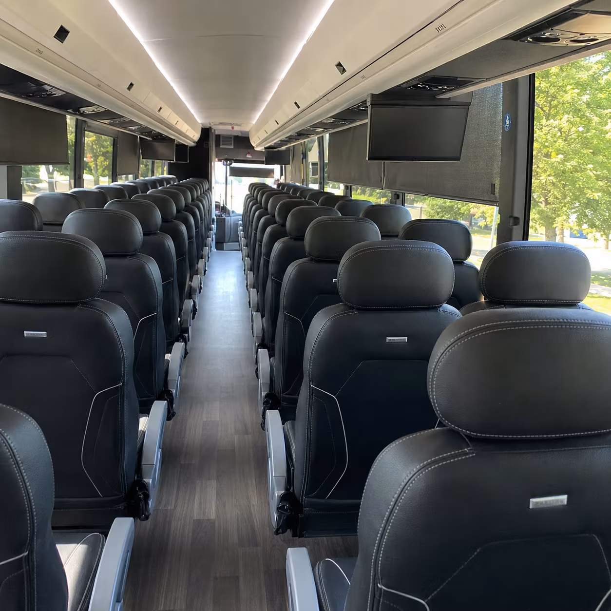 hemet charter bus rental interior